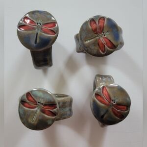 Dragonfly Handmade Ceramic Napkin Rings